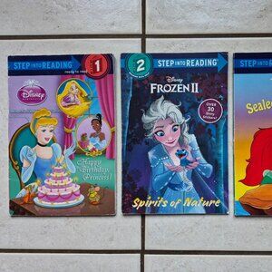 3 Disney Princess Books--Step Into Reading Level 1 and 2